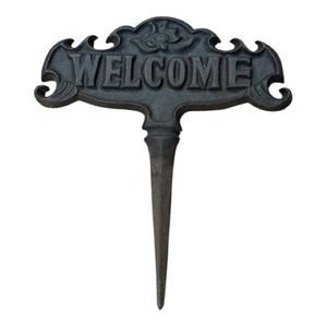 Rustic Cast Iron Welcome Sign